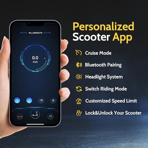 NAVIC Electric Scooter Adults, Powerful 350W Motor, Max 22 Miles Long Range, Top Speed 19 MPH, 8.5" Tires, E Scooter for Adults with APP Control 7