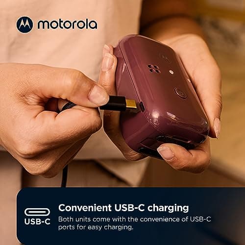 Motorola Nursery PIP12 Baby Monitor Audio Only, Portable and Rechargeable, No WiFi Needed, 1500ft Range HD Sound with Auto Off, Includes Water-Resistant Travel Case 6