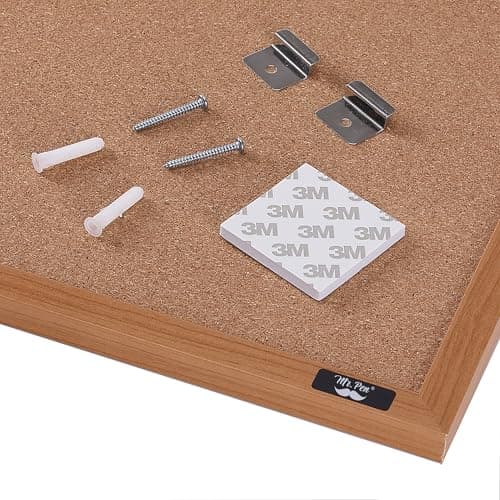 Mr. Pen- Cork Notice Board, 36 X 24 Inches, Cork Bulletin Board for Walls, Pin Boards, Framed Corkboard, Decorative Hanging Pin Boards, Perfect for Office & Home Decor 7