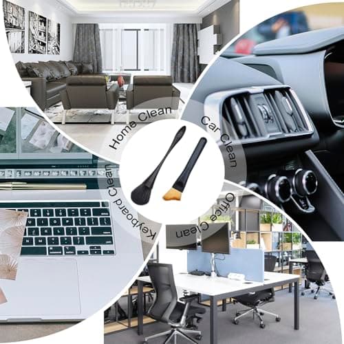 2 Pack Exquisite Dusting Brush Kit, Small Dust Brushes, Feather Duster, Cleaning Brush Perfect for Models, Craf, Collectibles,Computers, Digital Devices, Car Interior, Musical Instruments 7