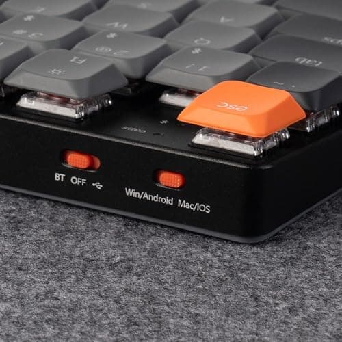 Keychron K5 QMK Custom Mechanical Keyboard, Ultra-Slim Full Size 104 Keys Wireless Gaming Keyboard, Low-Profile Banana Switch with RGB Backlits for Mac Windows, Version 2 5