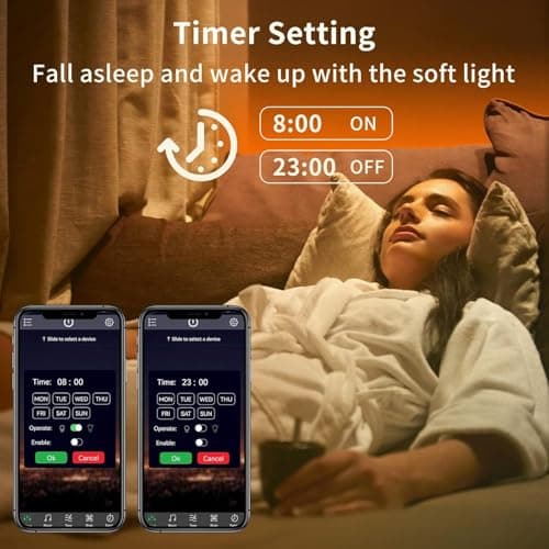 KSIPZE Led Lights for Bedroom 50ft Led Strip Lights with Remote RGB Color Changing Music Sync Smart App Control for Room Bedroom Lighting Flexible Home Décor 4