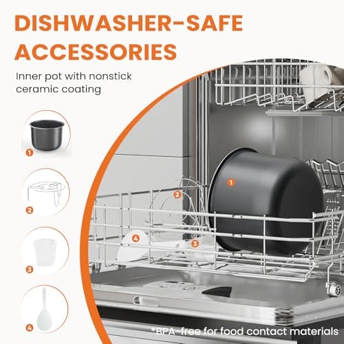 Sweetcrispy 6 QT Electric Pressure Cooker 12-in-1 Multi Electric Cookers, Rice Steamer Yogurt Maker Stainless Steel, New Sliver 5