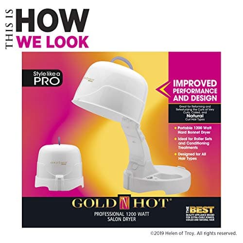 Gold N Hot Professional 1200W Full Hood Hair Dryer | For Roller Sets and Conditioning Treatments 7