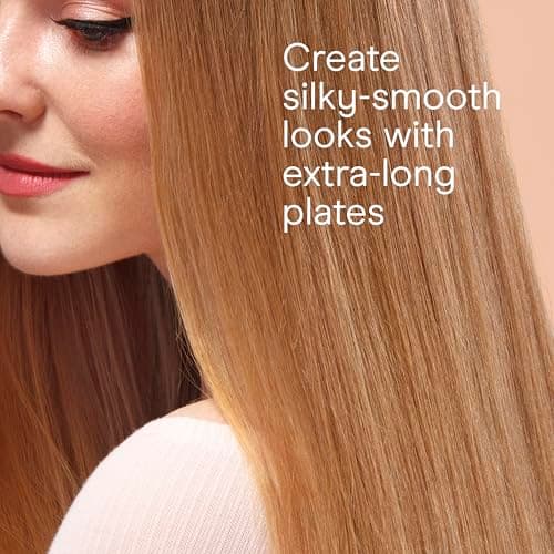 INFINITI PRO CONAIR Rose Gold Ceramic Flat Iron Hair Straightener, 1-Inch Flat Iron with Extra-Long Plates, including a Floating Plate, Advanced Heat Technology, Black 5