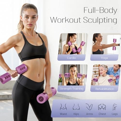 EAST MOUNT Adjustable Dumbbells 5 lb Dumbbells Set of 2 / Pair 10 lb Total Free Weights 6 in 1 Women Hand Weights for Home,Office,Gym Exercise Training 2lb 3lb 4lb 5lb Fast Adjust 7