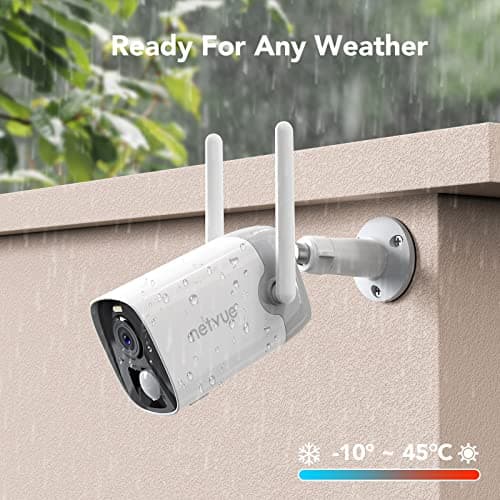 NETVUE Security Camera Wireless Outdoor, 2K Color Night Vision AI Motion Detection, WiFi Home Outdoor Camera, IP65 Weatherproof, 2 Way Audio, Spotlight Siren Alarm, Cloud/SD Storage 7