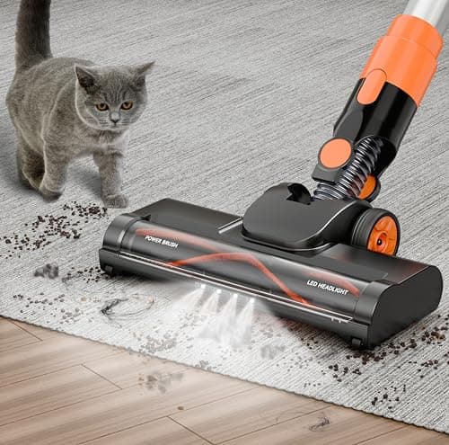 TC-JUNESUN 550w Stick Vacuum Cleaner for Home,Double Motor Power Suction Stick Vacuum Cord for Hardwood and Carpet,Pet Vacuums for Dog Hair with 19.7ft Cord 6