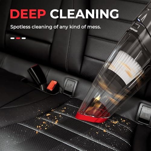 Airmoto Car Vacuum Cleaner High Power with 16 Ft Cord - 12V Portable Handheld Vacuum Cleaner - Dust Buster with Strong Suction - Car Accessories for Women and Men 2