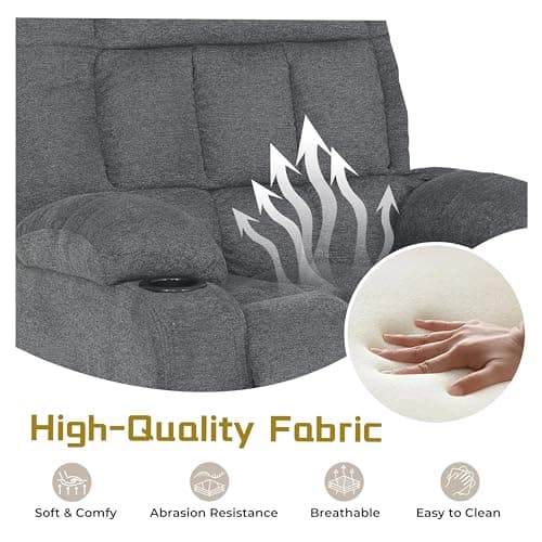 VUOVUS Power Lift Recliner with Heat & Massage, Plush Electric Massage Chair for Elderly with Lumbar Support, Cup Holders & Side Pockets(Medium Grey) 6