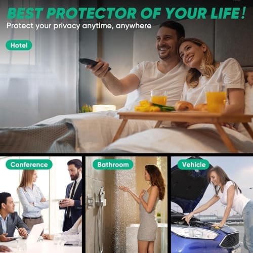 SINBEN Hidden Camera Detectors and Bug Detectors, 2025 Anti-Spy Cameras Finder Detector, GPS Hidden Camera Detector, Tracking Device Detectors, Cameras Detector for Hotels, Home, Office (Black) 7