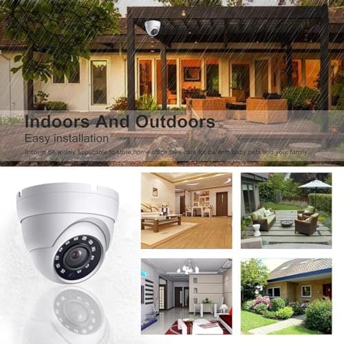 Real HD 5MP Analog Coax Dome TVI CVI CCTV Surveillance Security Camera, 2.8mm 100° Wide Viewing Angle, 65ft IR Night Vision, Outdoor, Full Metal Housing, ONLY Compatible with 5MP and 8MP DVR 6