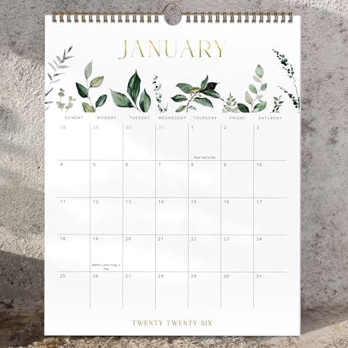 Aesthetic 2026 Wall Calendar - Runs Until December 2026 - The Perfect Large Modern 2025-2026 Calendar Planner for Easy Organizing