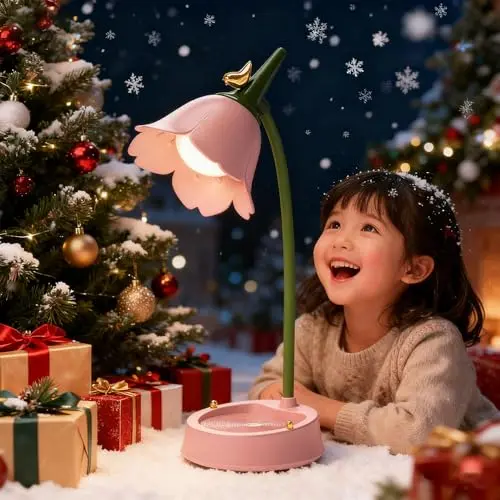 magical JD LED Desk Lamp Cordless Table Light Adjustable Gooseneck Dimmable Touch Rechargeable Battery Eye-Caring Night Light for Kids,Mini Cute Lamp for College Dorm Bedroom Reading 6