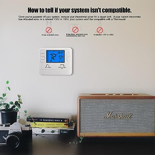 Suuwer 5-1-1 Day Programmable Thermostats for Home 2 Heat/ 2 Cool Conventional Multistage Systems 8