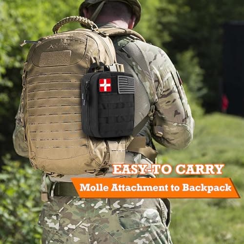 DLMD 278 PCS First Aid Kit for Car Home, Gifts for Dad Him Men Women Kids Christmas, Survival Kits/Emergency Medical Supplies for Travel Office Outdoor Hiking Camping Backpacking (Black) 5