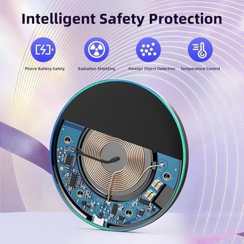 Wireless Charger Compatible with iPhone 17 16 15 14 13 12 11 Pro Max/Mini/Plus/XR/X/8, 15W Max Fast Wireless Charging Pad Mat for Samsung Galaxy S23/S22/S21/S20/S10, Galaxy Buds 8