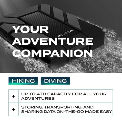 ADATA HD710 Pro - 2 TB External Hard Drive - Shockproof, Waterproof & Dustproof - Durable Storage - For Gamers, Students & Professionals - Mac, PC & Linux Compatible - Black - AHD710P-2TU31-CBK 6