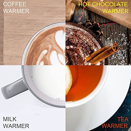 KEISSCO Teapot Warmer, Ceramic Teapot Heater with Cork Cushion Coffee Tea Warmer for Glass, Stainless Steel, Ceramic Teapot and Other Heatproof Dish Warming Use 5