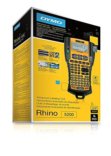 DYMO Industrial Label Maker Rhino 5200 Label Maker Time-Saving Hot Keys Prints Fast Durable For Job Sites and Heavy-Duty Labeling Jobs 10