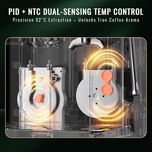 TENKER Espresso Machine with Grinder, 20 Bar Coffee Machine with Milk Frother for Home, All-in-One Stainless Steel Coffee Maker to Make Latte, Cappuccino, Hot or Cold Brew Iced Coffee 6