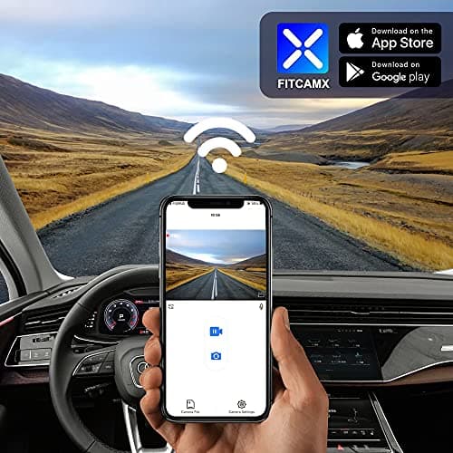 Fitcamx 4K Dash Cam Adapts for Audi 2019-2026 A4 A6 Allroad A3 A5 Q5 S4 S6 Q7 A8 Q8 S8 TT A7 S5 Q3 e-tron (Model A), OEM Look, Loop Recording, 2160P UHD Video, WiFi & APP, Parking Mode, 64GB Card 7