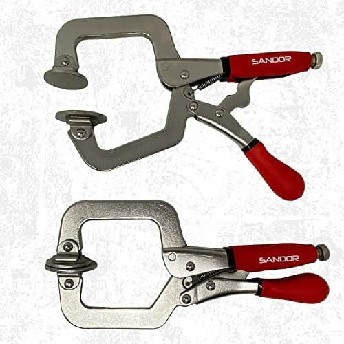 3" Metal Face Clamps for Woodworking - (Pack of 2) Heavy Duty C-Type Wood Clamp Tools with Ergonomic Grip for DIY, Pocket Hole Joinery, Cabinetry, Welding, Carpentry 7