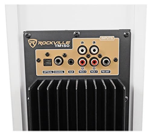 Rockville TM150W Powered Home Theater Tower Speaker System, White, 1000W, 10" Subwoofers, Bluetooth, USB/SD Playback, FM Radio, Remote Control, Karaoke Ready, Perfect for Home Entertainment 6