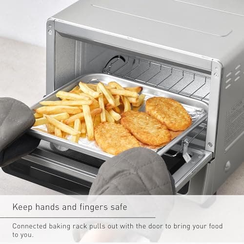 Panasonic FlashXpress Toaster Oven Countertop, Compact 4 Slice Toaster Oven w/Double Infrared Heating, PFAS-free, 6 Auto Cook Options & Precise Temperature Control, 1300W - NB-G200P (Stainless Steel) 8