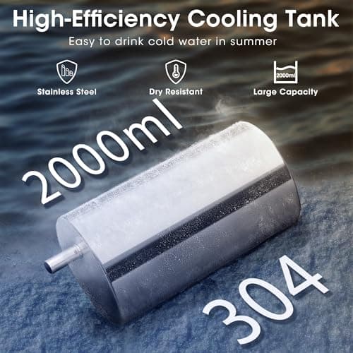 Tehanld Bottom Loading Water Cooler Dispenser for 3 or 5 Gallon Bottles - Water Dispenser with Hot, Room & Cold Spouts, LED Display with Empty Bottle Alert, Child Safety Lock, Raven Black 6