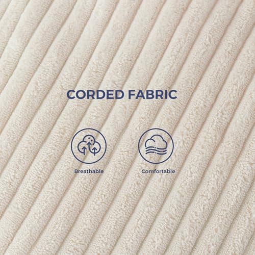 MAXYOYO Modern Accent Chair, Comfy Living Room Chair with Metal Frame Wooden Armrest, Upholstered Armchair with Soft Cushion for Bedroom Balcony Lounge Reading Room, Beige 8