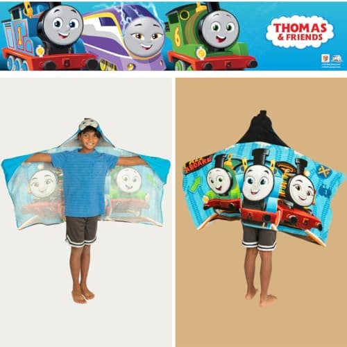 Thomas & Friends Kids Super Soft Bath/Pool/Beach Soft Cotton Terry Hooded Towel Wrap, 24 in x 50 in, (100% Officially Licensed Product) By Franco 6