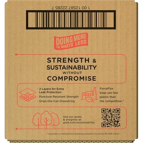 Glad ForceFlex Tall Kitchen Drawstring Trash Bags, 13 Gal, Fresh Clean, 110 Ct, Pack May Vary 10