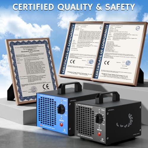 Airthereal MA5000 Commercial Ozone Generator, High Capacity Ozone Machine Odor Removal - Home Air Ionizers O3 Deodorizer for Rooms, Smoke, Cars and Pets, Eliminate Odors up to 2000sq.ft., Blue 7