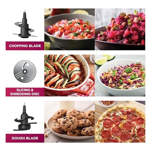 Ninja Food Processor, Professional Plus, 1000 Peak Watts, 4 Functions for Chopping, Slicing, Purees & Dough with 9-Cup Processor Bowl, 3 Blades, Food Chute & Pusher, Silver, BN601 8