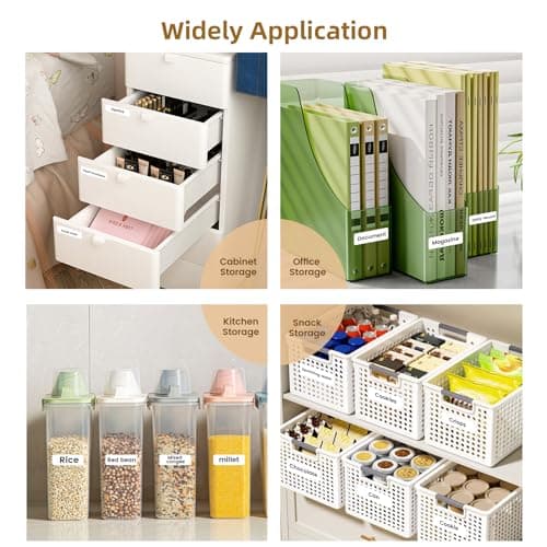 vretti Label Maker Machine with Tape - HP4 Portable Handheld Label Maker with Built-in Cutter, with a Roll of 14x40mm Tape, Bluetooth Label Printer for Personal Use, Compatible with iOS Android 6