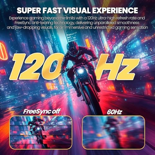 CRUA 34" Curved Gaming Monitor, WQHD 3440x1440, 120Hz Computer Monitors, 1500R VA Screen, 120% sRGB, AMD FreeSync, Blue Light Filter, HDMI 2.0 & DP 1.4, Wall Mountable Installs- White 4