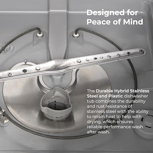 Kenmore 24" Premium Hybrid Tub Dishwasher - UltraWash, MoreSpace Adjustable Rack, High Temp & SmartWash - 12 Place Settings - 54 DBA - ENERGY STAR Certified - Fingerprint Resistant Stainless Steel 6