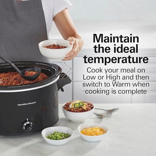 Hamilton Beach Slow Cooker, Extra Large 10 Quart, Stay or Go Portable With Lid Lock, Dishwasher Safe Crock, Black (33195) 5