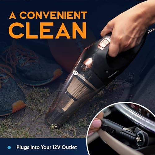 THISWORX Car Vacuum Cleaner - Portable, High Power, Handheld Vacuums w/ 3 Attachments, 16 Ft Cord & Bag - 12v, Auto Accessories Kit for Interior Detailing - Black 5