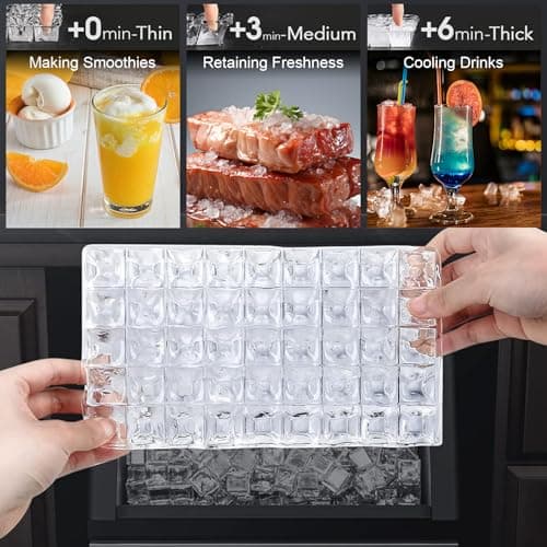 Winado Commercial Ice Maker 110LBS/24H, Stainless Steel Freestanding Ice Maker Machine w/ 24LBS Storage Bin, Auto Clean Under Counter ice Machine for Home, Restaurant, Bar, Hotel, Store 7