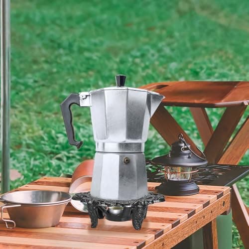 Sumnacon Cast Iron Teapot Warmer Dish Cups Heater Decorative Trivet with Tealight Holder - Rustic and Heavy Duty Tealight Candle Holder Stands - Elegant Food Warmer for Tea, Coffee, Milk 7