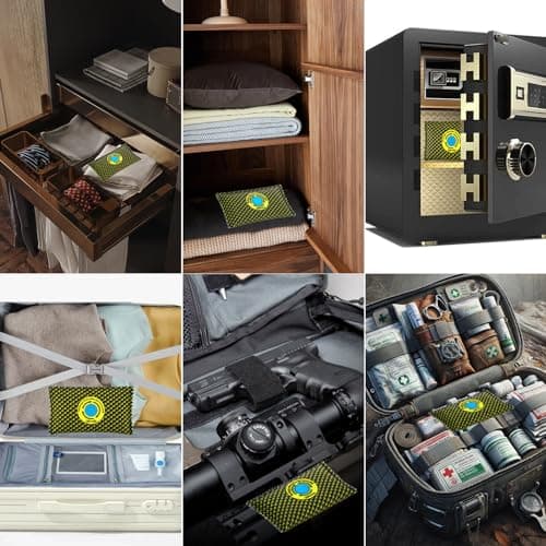 QBmalls 100g Rechargeable Desiccant Pack of 5,Moisture Absorber for Storage,Gun Safes,camper and Cars,Desiccant Dehumidifier for Closets,Drawer,Luggage and Small Spaces 5