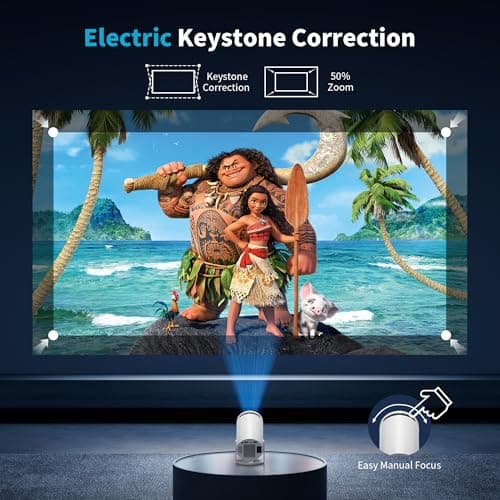 Mini Projector Portable Proyector 4K Support, Full HD 1080P Small Projector with 270° Rotatable Stand, Movie Projector Compatible with TV Stick/Smartphone/HDMI/USB for Bedroom/ Outdoor Camping 6