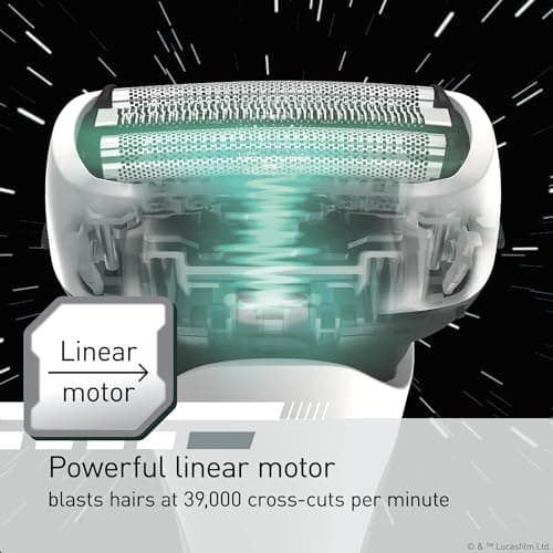Panasonic Electric Shaver, Special Edition Star Wars Stormtrooper Design, Wet Dry Men’s Shaver with 3-Blade Cutting System and Pop-Up Trimmer - ES-SWLT2W 6