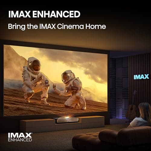 Hisense L9Q Ultra Short Throw Triple Laser Projector, 4K UHD, 5,000 Lumens, 5000:1 Contrast, 80” - 200”, Dolby Vision & Atmos, IMAX Enhanced, Google TV, Pantone Validated, Tuned by Devialet 9