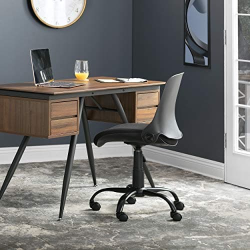 Calico Designs Back, Modern, Swivel, Office Contoured Folding Task Chair, Black/Black, 22"W x 22"D x 37.5" 2