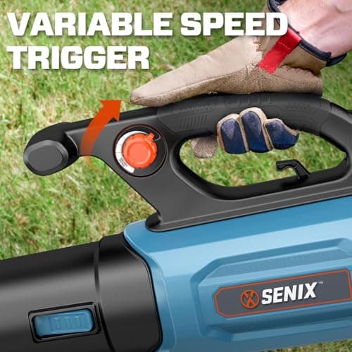 SENIX 12 AMP Handheld Electric Leaf Blower, Up to 700 CFM and 110 MPH, Variable Speed, Lightweight, 120v (BLAE12-M) 6
