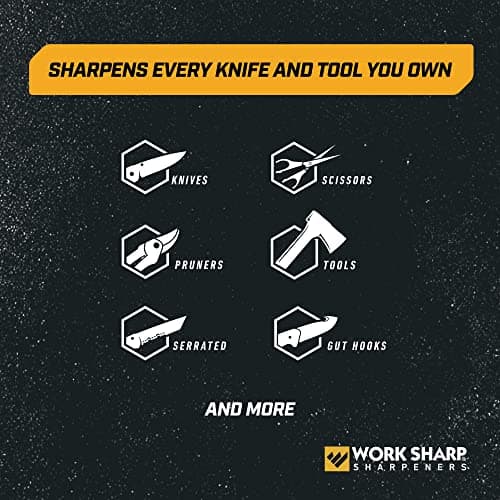 Work Sharp Knife & Tool Sharpener - Ken Onion Edition - Premium Knife Sharpening System - Serrated, Chef, Pocket Knives & Scissors 5