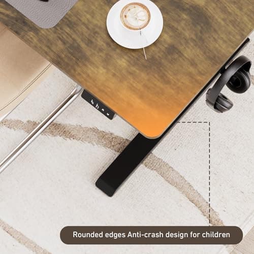 Ywin Electric Height Adjustable Standing Desk with Wheels, 55 x 24 inches, Ergonomic Stand Up Desk for Home Office 5